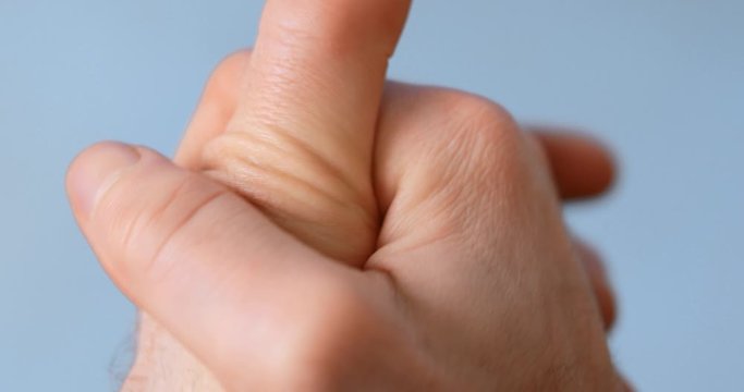 Skin of the male hands close up