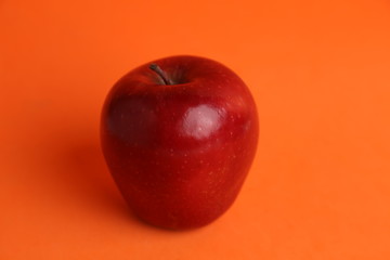 delicious and bright red apple