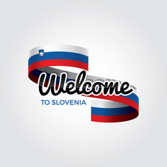 Welcome to Slovania flag. Patriotic design. Vector illustration.