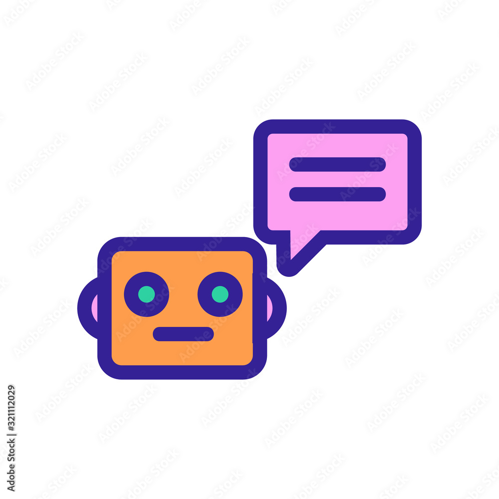 Poster robot icon vector. thin line sign. isolated contour symbol illustration