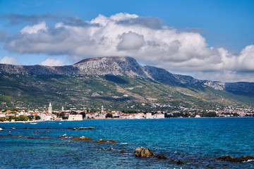 Fototapeta premium Kastel town on the Adriatic Sea coast in Croatia.