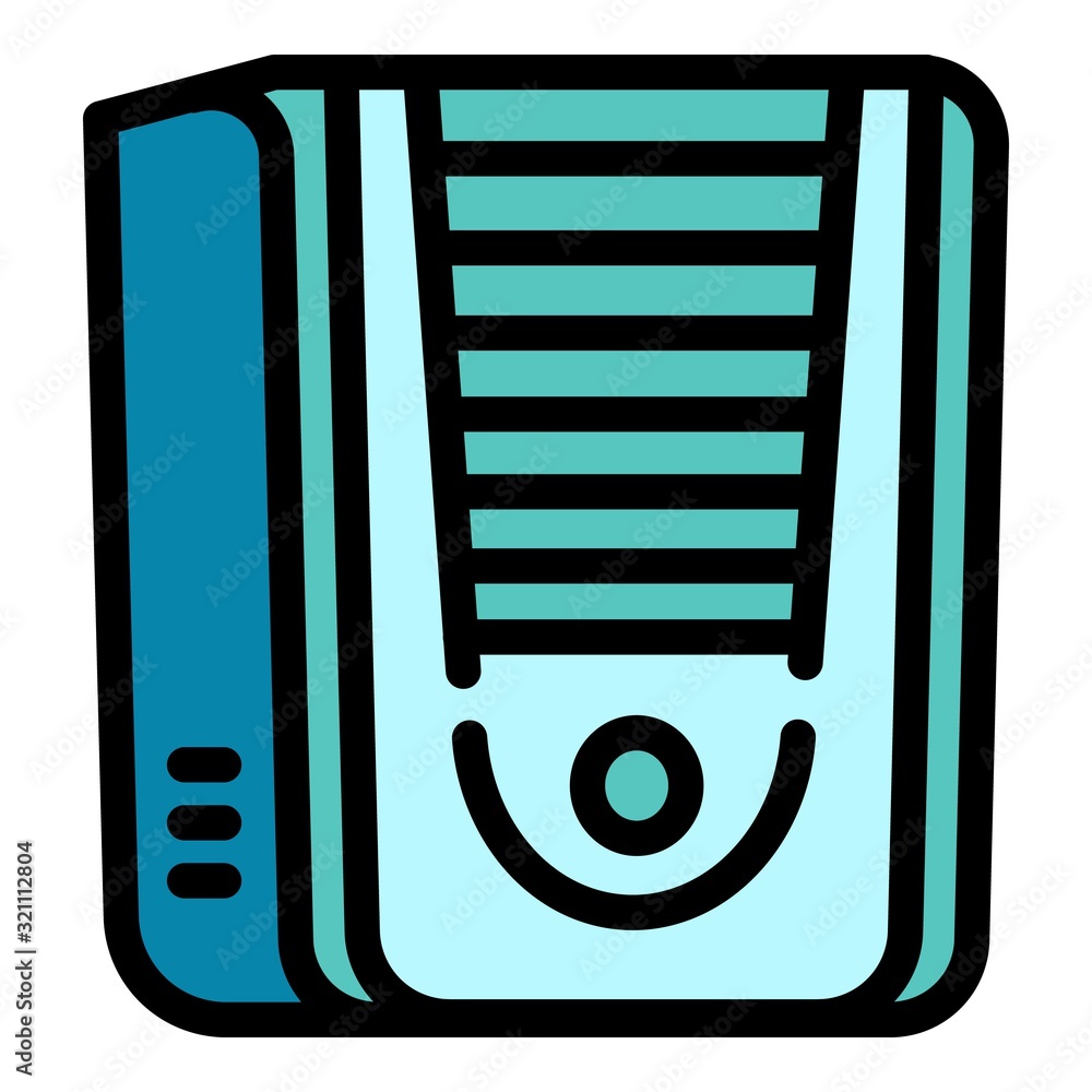 Poster heater conditioner icon. outline heater conditioner vector icon for web design isolated on white bac