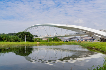 Morning sunny view of the Sunshine Bridge