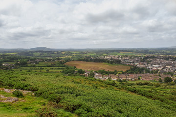 Fototapeta na wymiar A View of South Enniscorthy and Countryside, County Wexford from Vinegar Hill