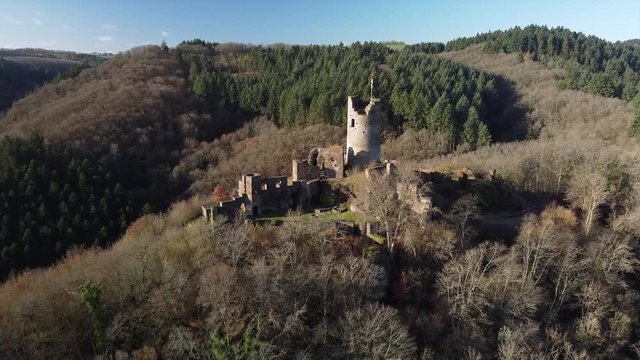 Winneburg Ruine bei Cochem, Moseltal, Rheinland-Pfalz, Deutschland