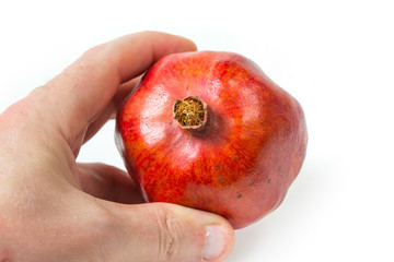 Red Garnet fruit on white. Isolated object for design layouts