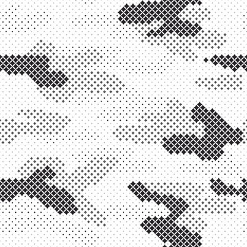 Seamless pattern Halftone camouflage abstract Modern vector background