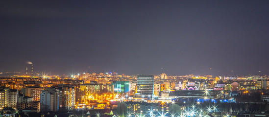 Panorama of the night city