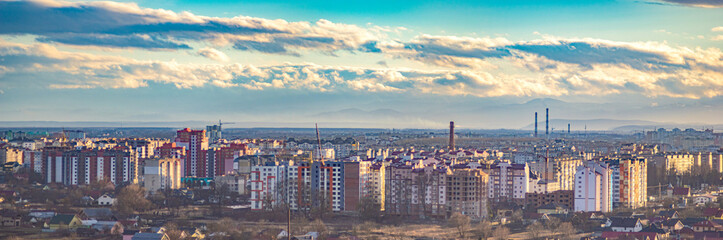 Obraz premium Panorama of the Ukrainian city