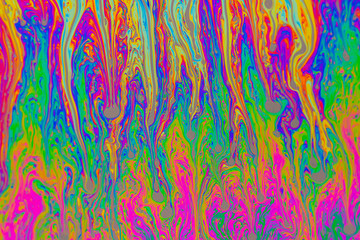 Psychedelic, multicolored soap bubble abstract background