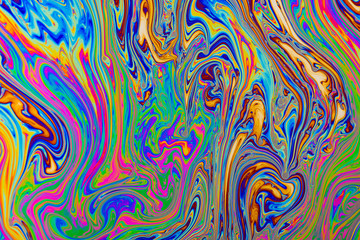 Fototapeta premium Psychedelic, multicolored soap bubble abstract background
