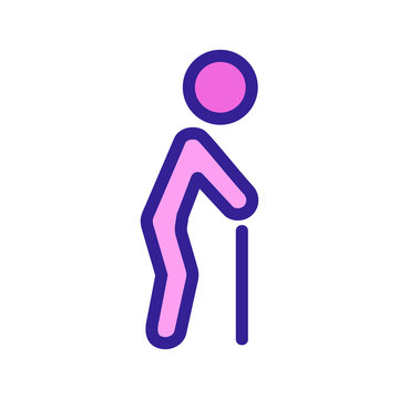 recommend clip art: elderly man icon vector. Thin line sign. Isolated contour symbol illustration