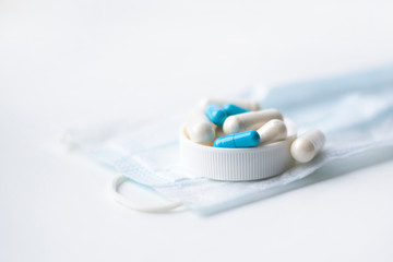 tablets from the flu. Health care. Stop virus