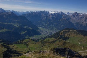 View towards the valley of the river Reuss in Central Switzerland