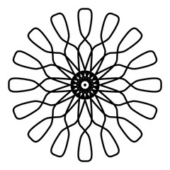 Abstract mandala on white background