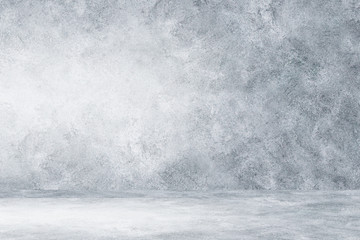 empty cement wall and floor room for design