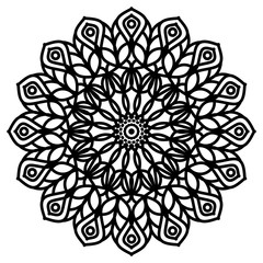 Abstract mandala on white background