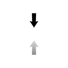 Down arrow icon flat