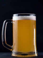 Cold beer mug light unfiltered