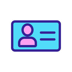 man passport icon vector. Thin line sign. Isolated contour symbol illustration