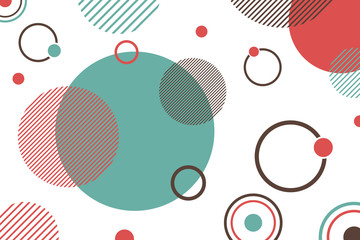 Abstract round circles illustration. Vector minimalism concept design background.