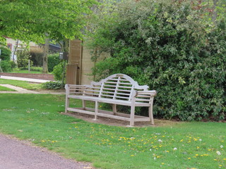 Stylish wooden bench