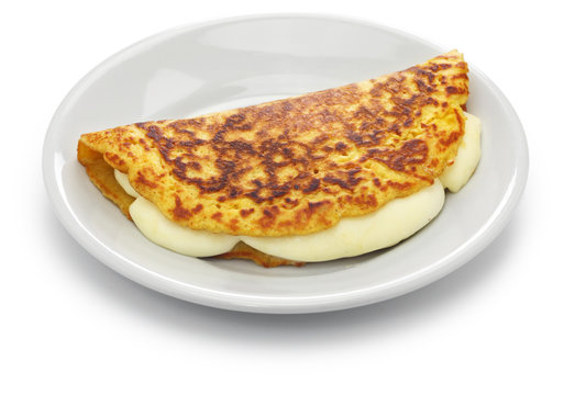 cachapa, venezuelan corn pancake with handmade cheese