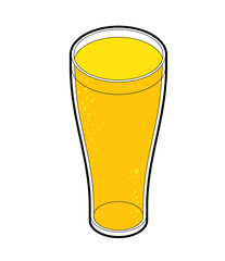 Glass of beer Isometric. alcohol vector illustration 