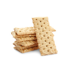 Tasty cookies with icing isolated on white