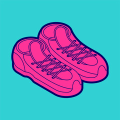 Sneakers isolated. Shoes vector illustration. fashion footwear