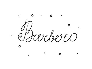 Barbero phrase handwritten with a calligraphy brush. Barber in spanish. Modern brush calligraphy. Isolated word black