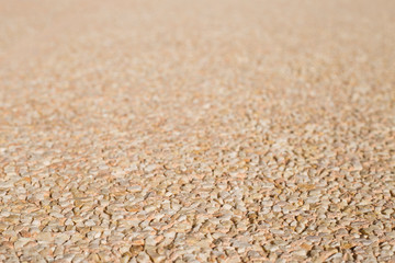 selective focus of stucco wall with small stones