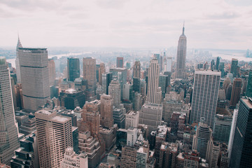 aerial view of manhattan