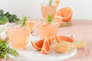Grapefruit juice with rosemary