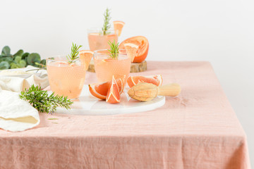 Grapefruit juice with rosemary