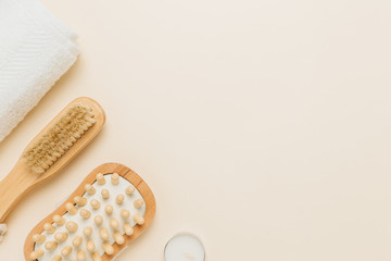 spa and personal care objects on one side of the picture