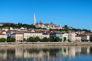 Fototapeta na wymiar Danube River embankment in Budapest