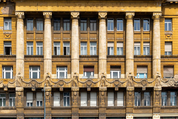 Building facade with columns 