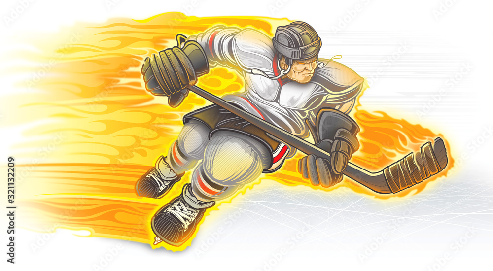 Wall mural Hockey player