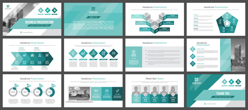 Presentation templates, corporate. Elements of infographics for presentation templates. Annual report, book cover, brochure, layout, leaflet layout template design.	