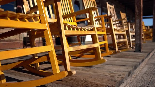 Western Rocking Chairs On Porche