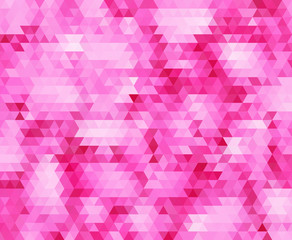 Vector abstract geometric pink background made of triangles