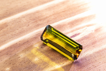 close macro in faceted amethine gem