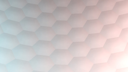 Naklejka na ściany i meble Hexagonal abstract background (3d render)