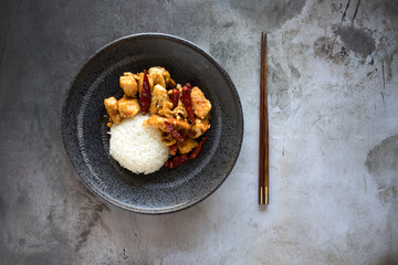 Spicy Cashew Chicken with Chilis