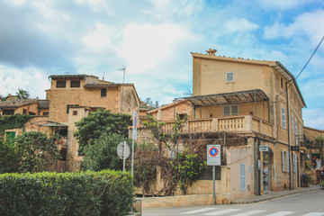 Fototapeta na wymiar view over Deia town at the west coast of Mallorca, Spain