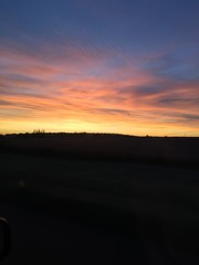 sunset over lake