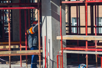 workesr at the construction site