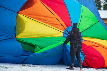 Ballonglühen - Ballonfahrer - bunt - Ballon