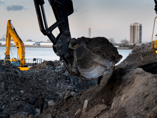 construction site digger